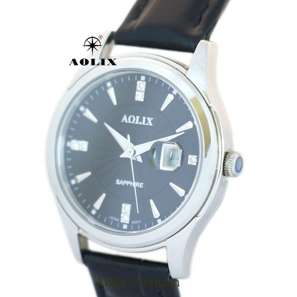 đồng hồ nữ dây da mặt tròn aolix al-9143l