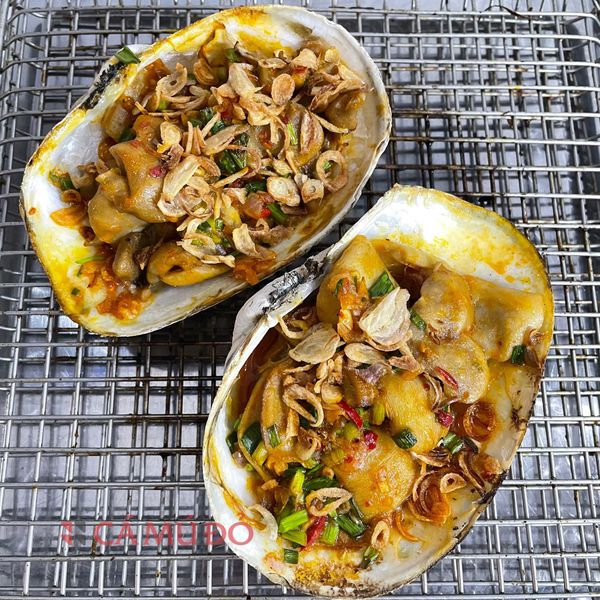 ốc vòi voi nướng mỡ hành