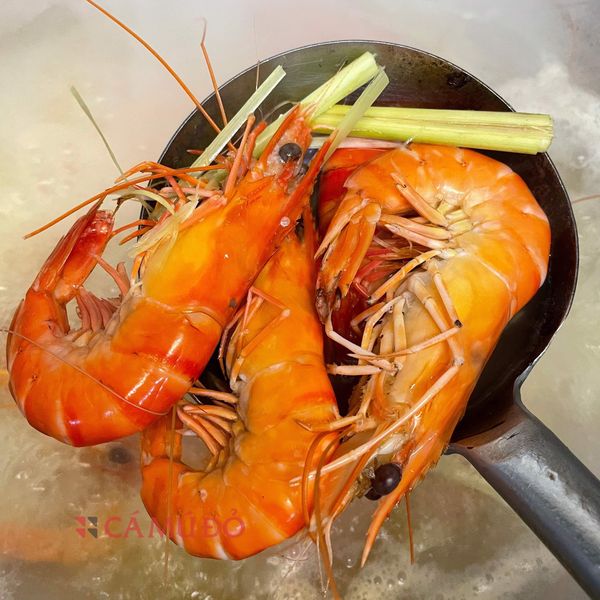 tôm hấp hấp bia