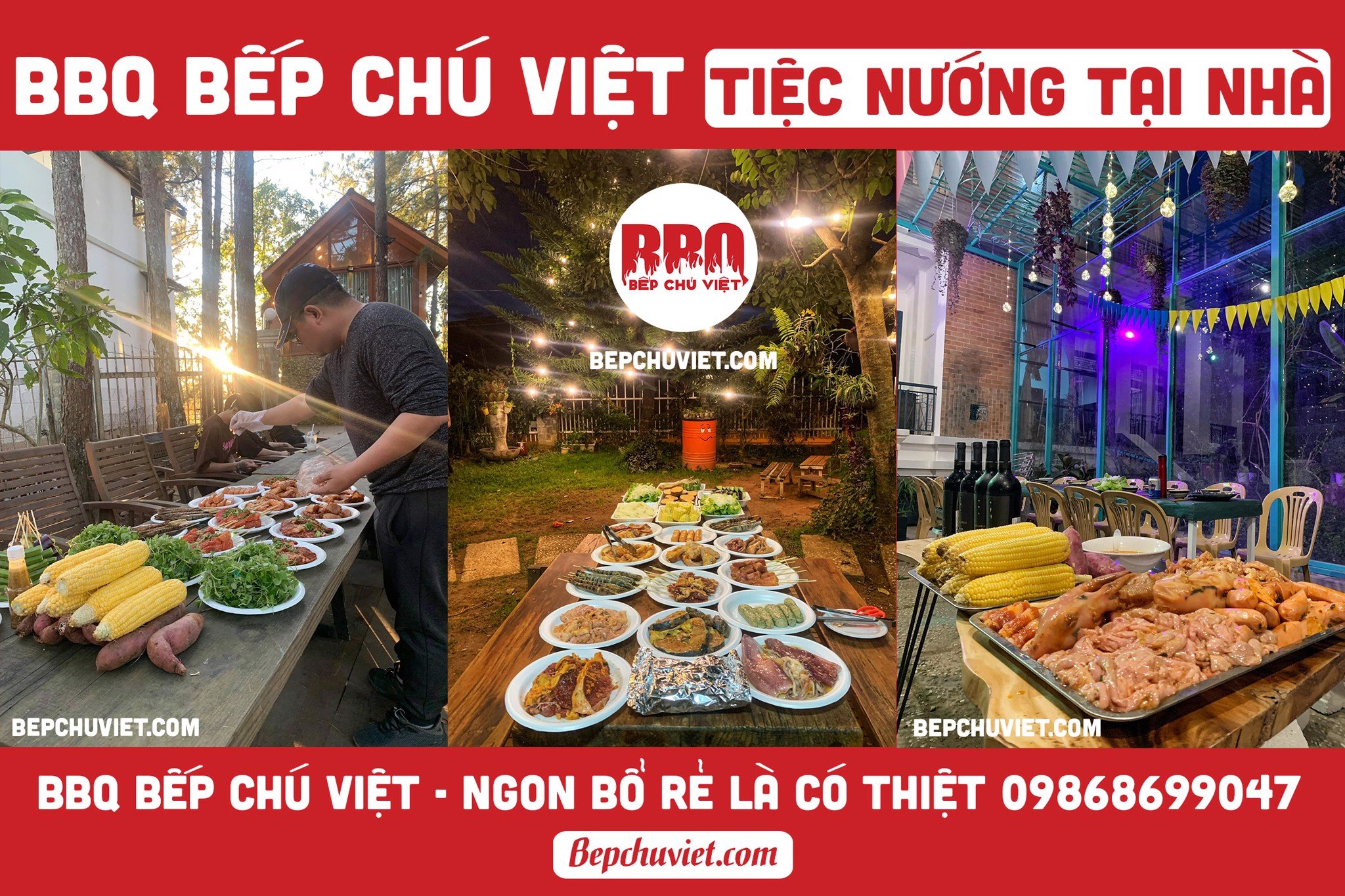 ĐẶT TIỆC NƯỚNG TẠI NHÀ ( HOMESTAY , VILLA , GIA ĐÌNH )