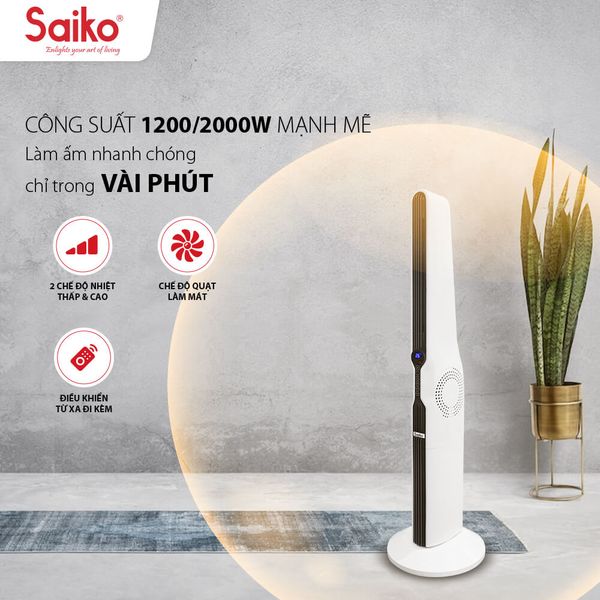 máy sưởi gốm 2000W saiko ch-2000r