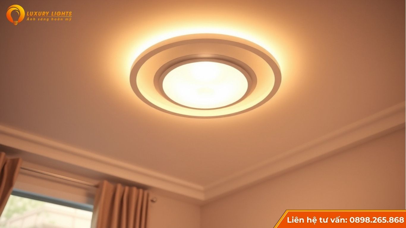 Đèn ốp trần gắn ở phòng ngủ