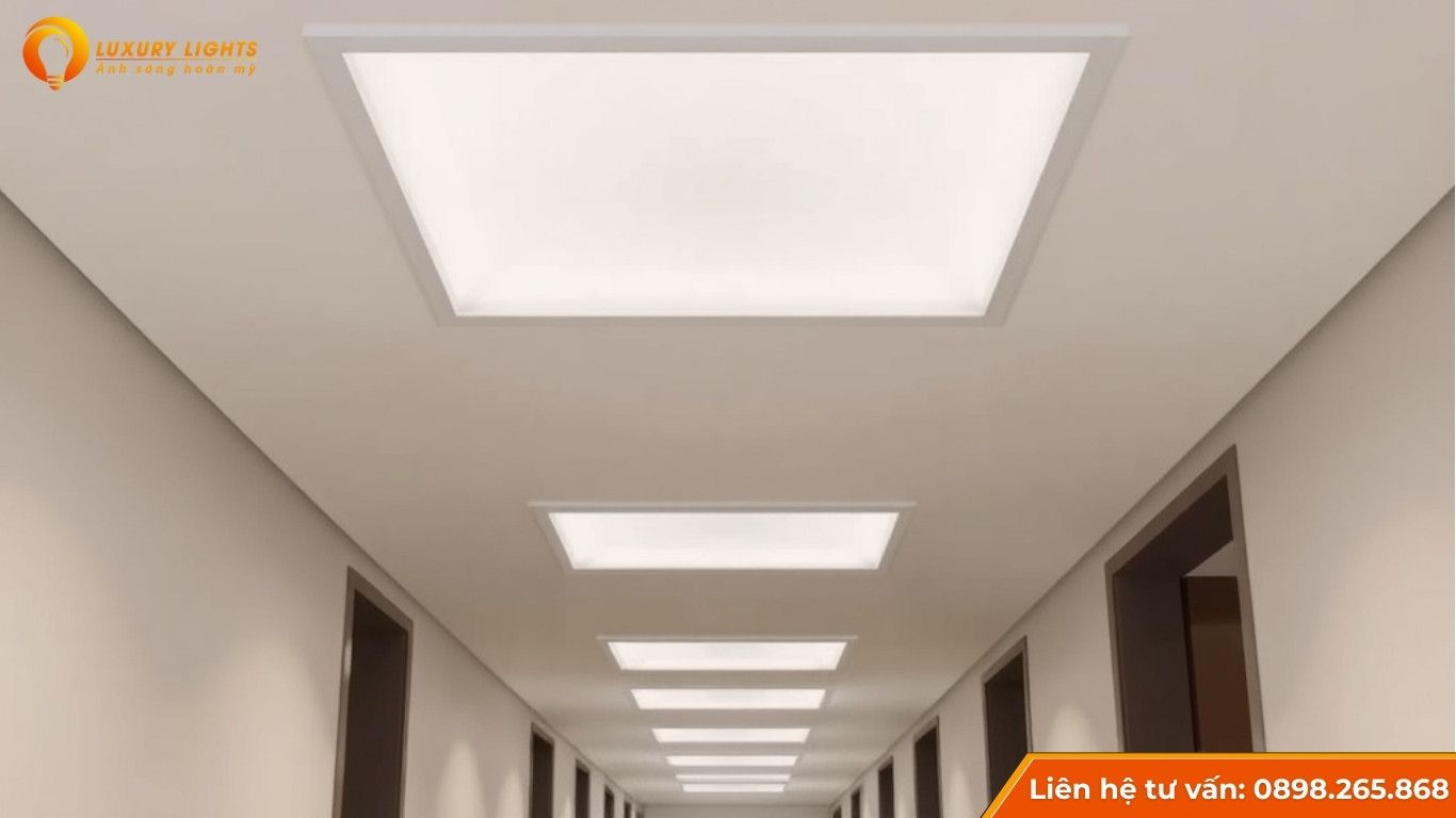 Gắn đèn led ốp trần ngay hành lang