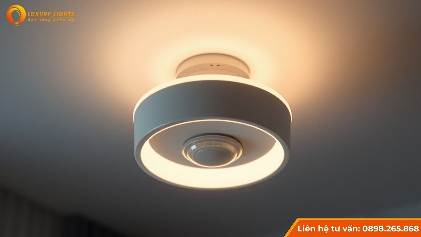 Mẫu đèn ốp trần tròn năng lượng mặt trời