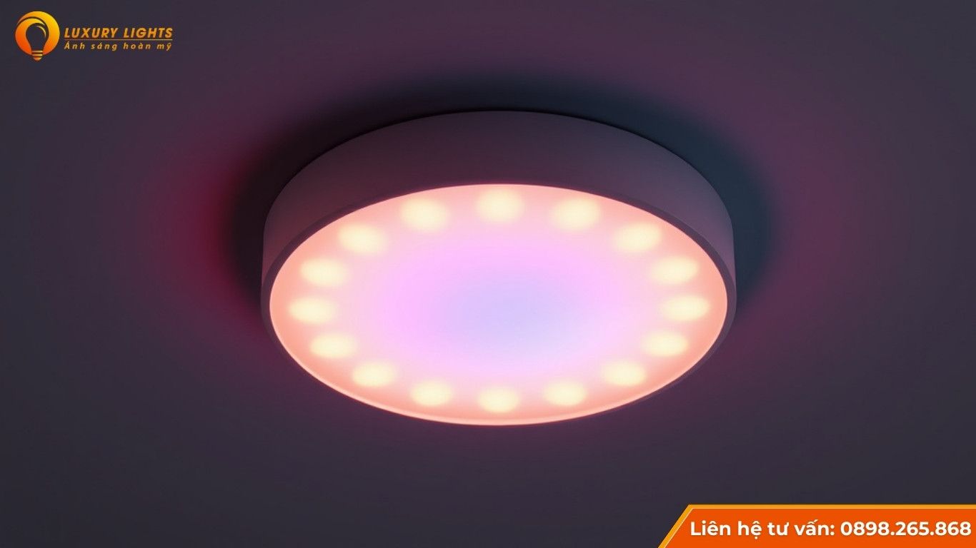 Loại đèn led ốp trần có đổi màu