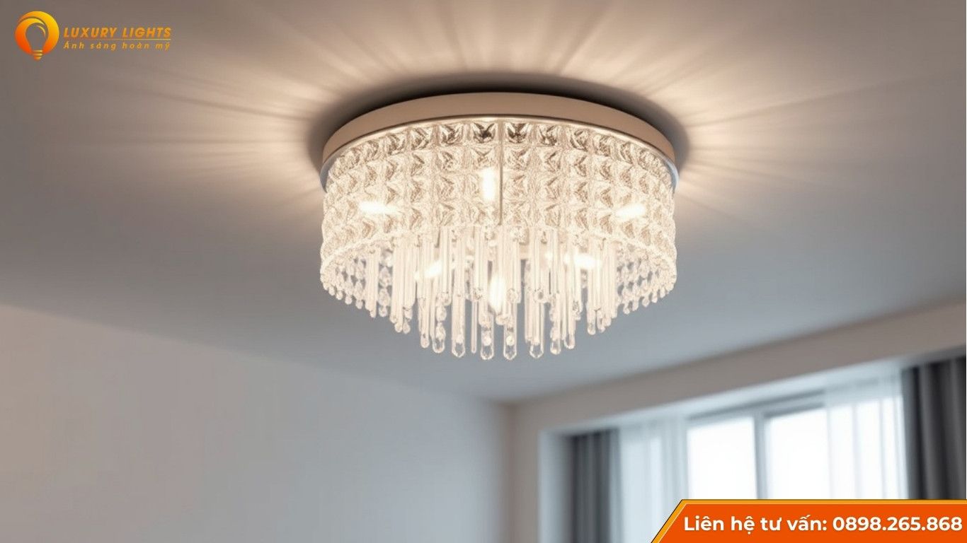 Đèn ốp trần pha lê