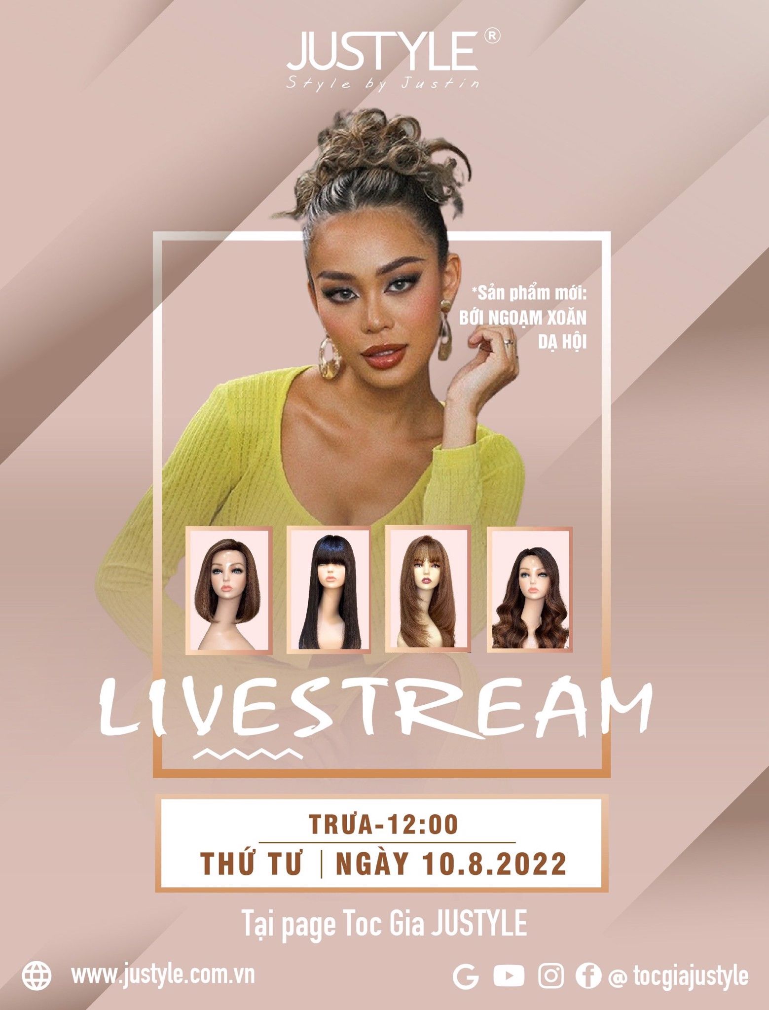 Livestream Ra Mắt Bộ Sưu Tập Tóc Mới  (12h Trưa 10/08/2022)