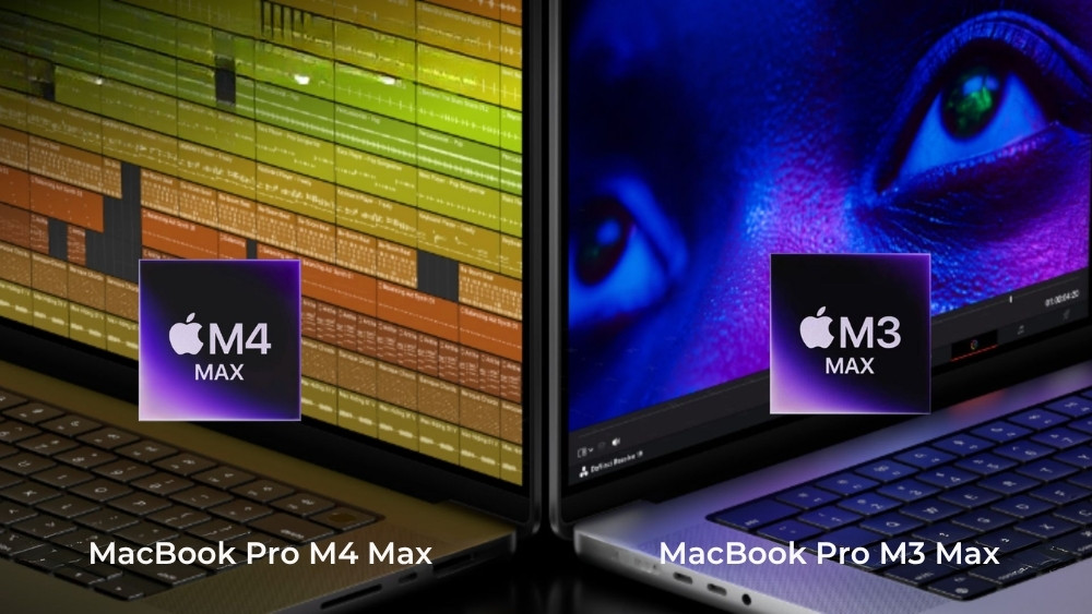 So sánh chip Apple M4 Max và M3 Max