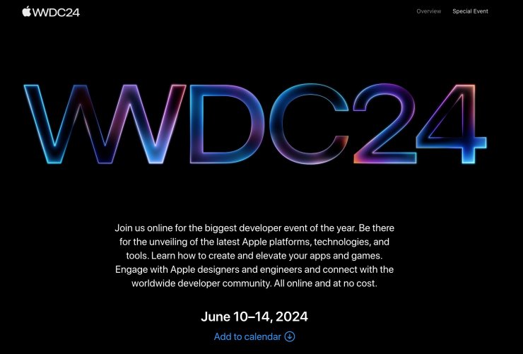 Apple công bố thời gian diễn ra sự kiện WWDC 2024