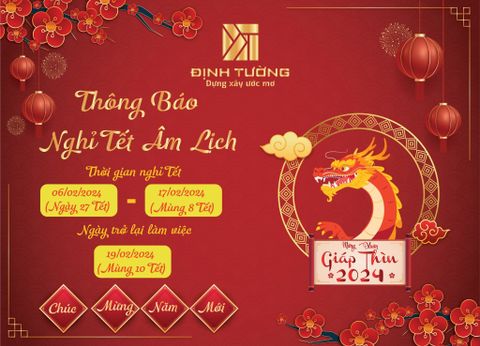 THÔNG BÁO THỜI GIAN NGHỈ TẾT NGUYÊN ĐÁN GIÁP THÌN 2024