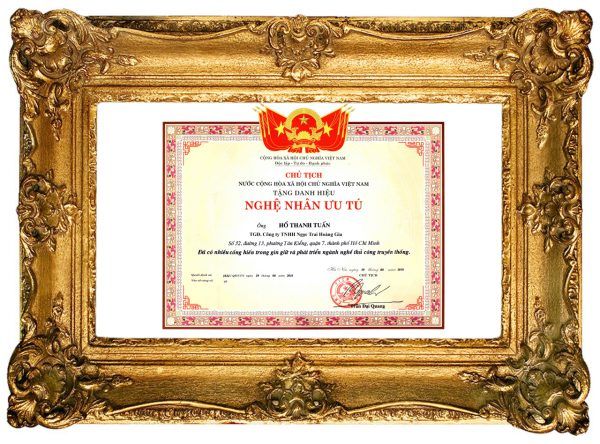 Ông Hồ Thanh Tuấn đạt danh hiệu Nghệ nhân ưu tú