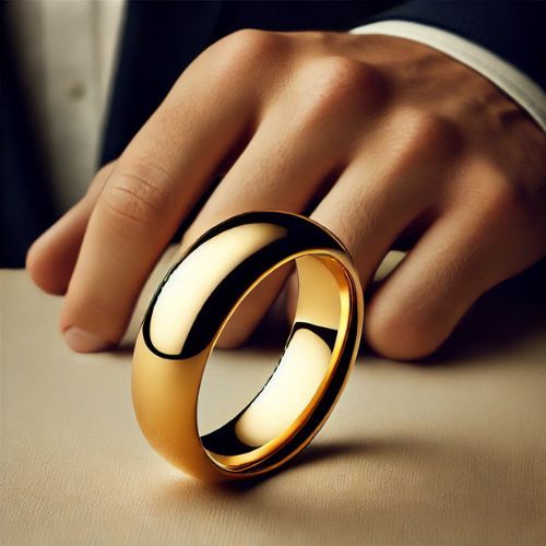 Nhẫn Vàng Nam 18K Trơn