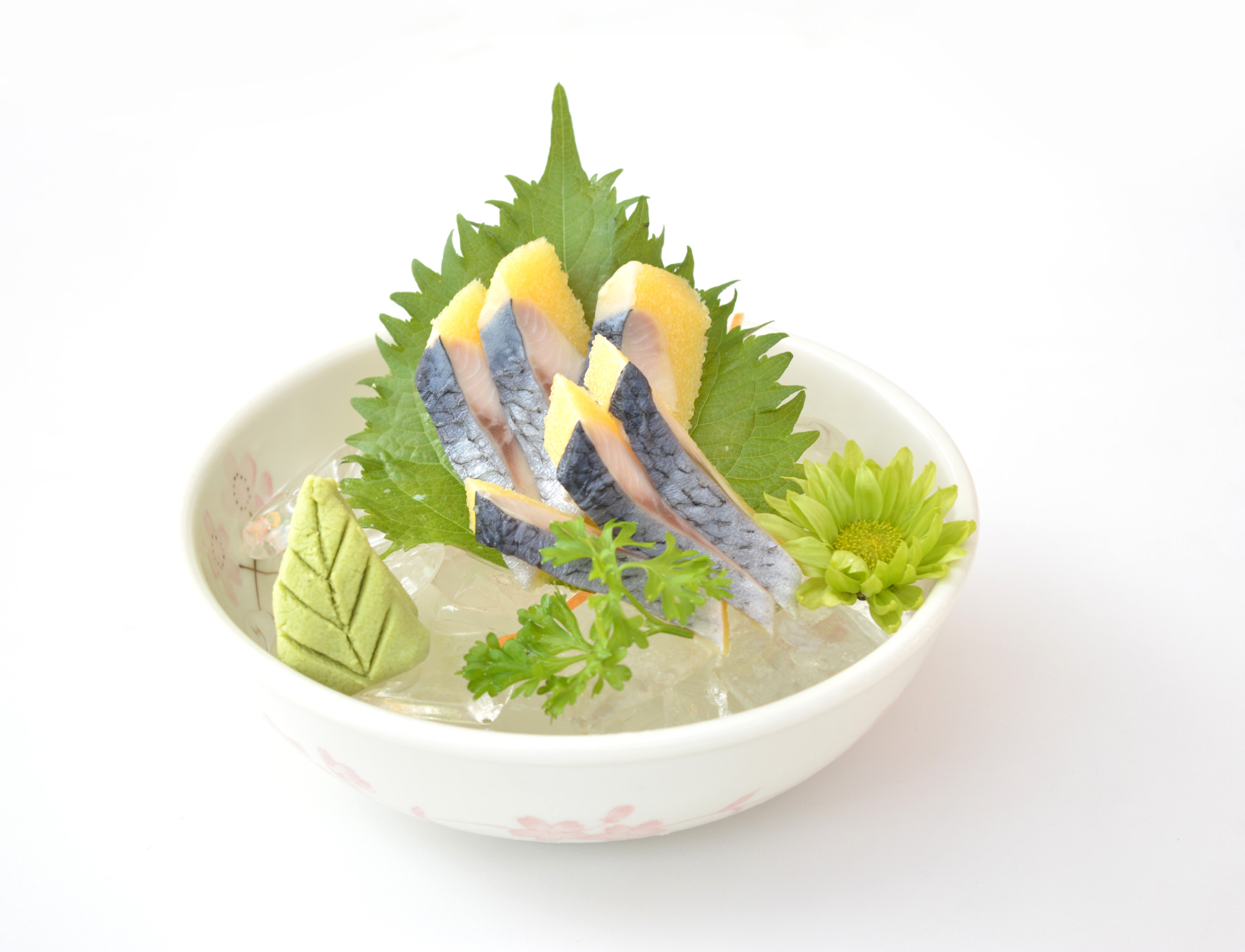 sashimi cá trích ép trứng