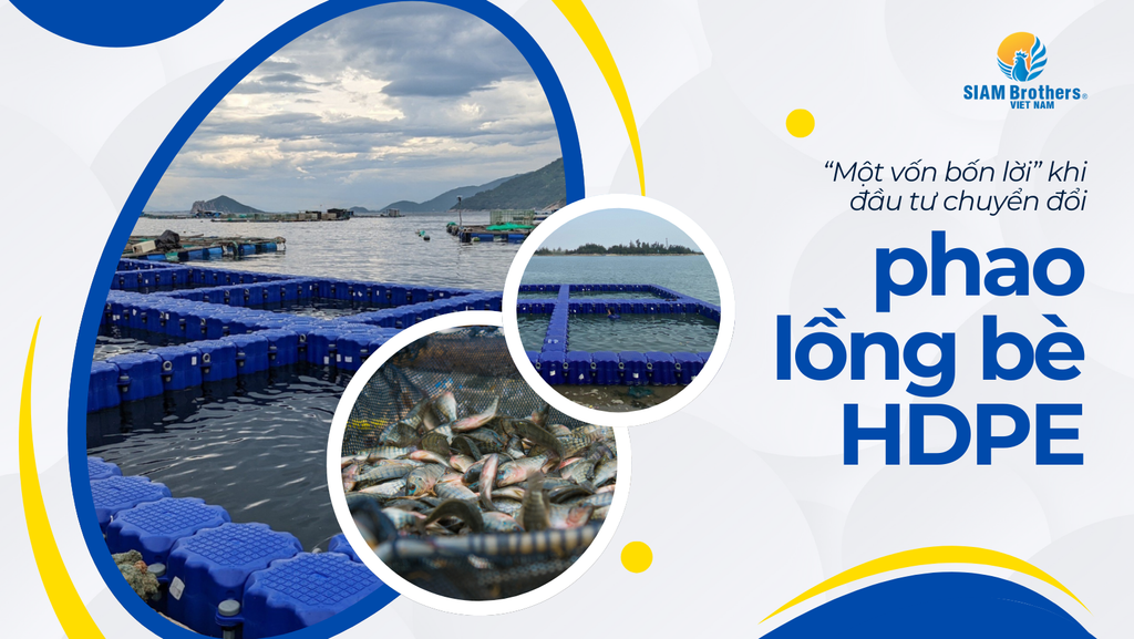 “Một vốn bốn lời” khi đầu tư chuyển đổi sang phao lồng bè HDPE nuôi trồng thủy hải sản