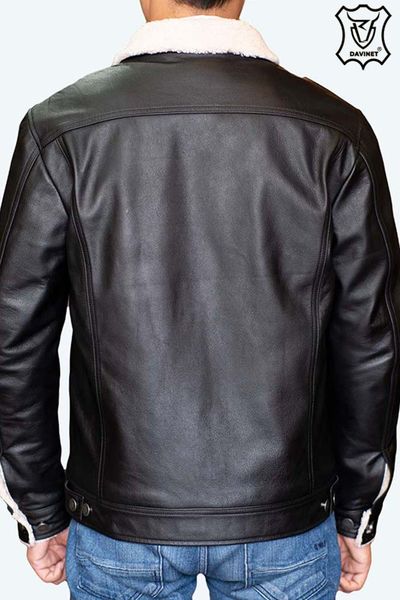 áo lót lông sherpa leather jacket