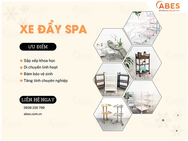 Giường Thẩm Mỹ, Ghế Xoay Spa, Xe Đẩy Dụng Cụ, Đèn Phun Xăm – Combo 4 Thiết Bị Không Thể Thiếu Cho Mọi Spa