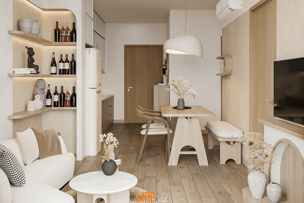 Thiết kế nội thất căn hộ Vinhome tòa S702 - 59m2 - 2PN - chị Thư