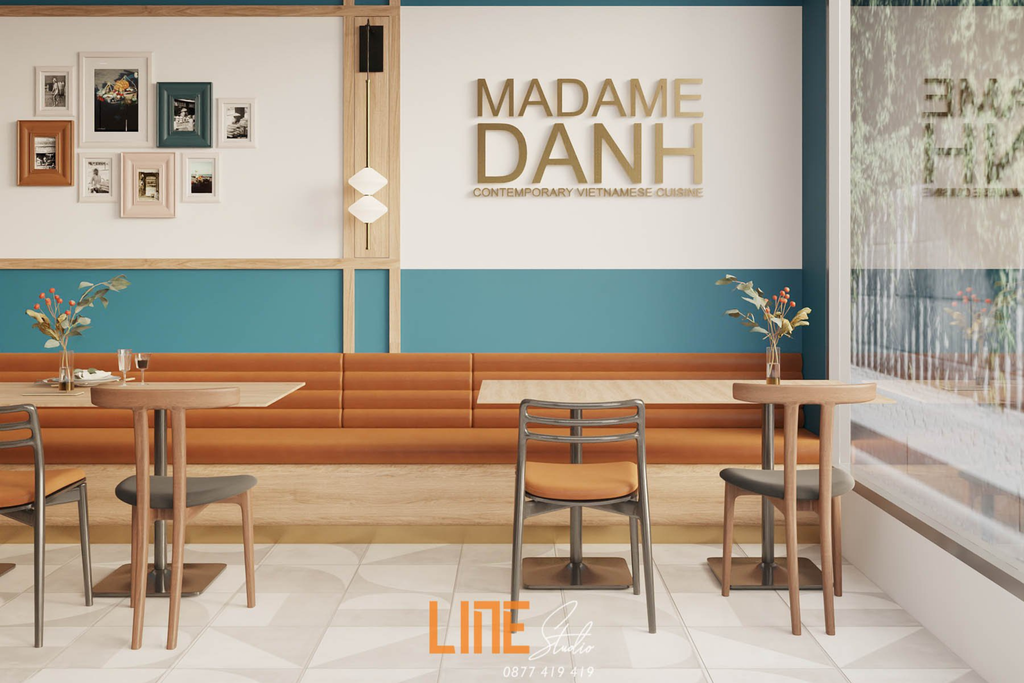 THIẾT KẾ NỘI THẤT NHÀ HÀNG MADAM CANADA PHONG CÁCH HIỆN ĐẠI MIX