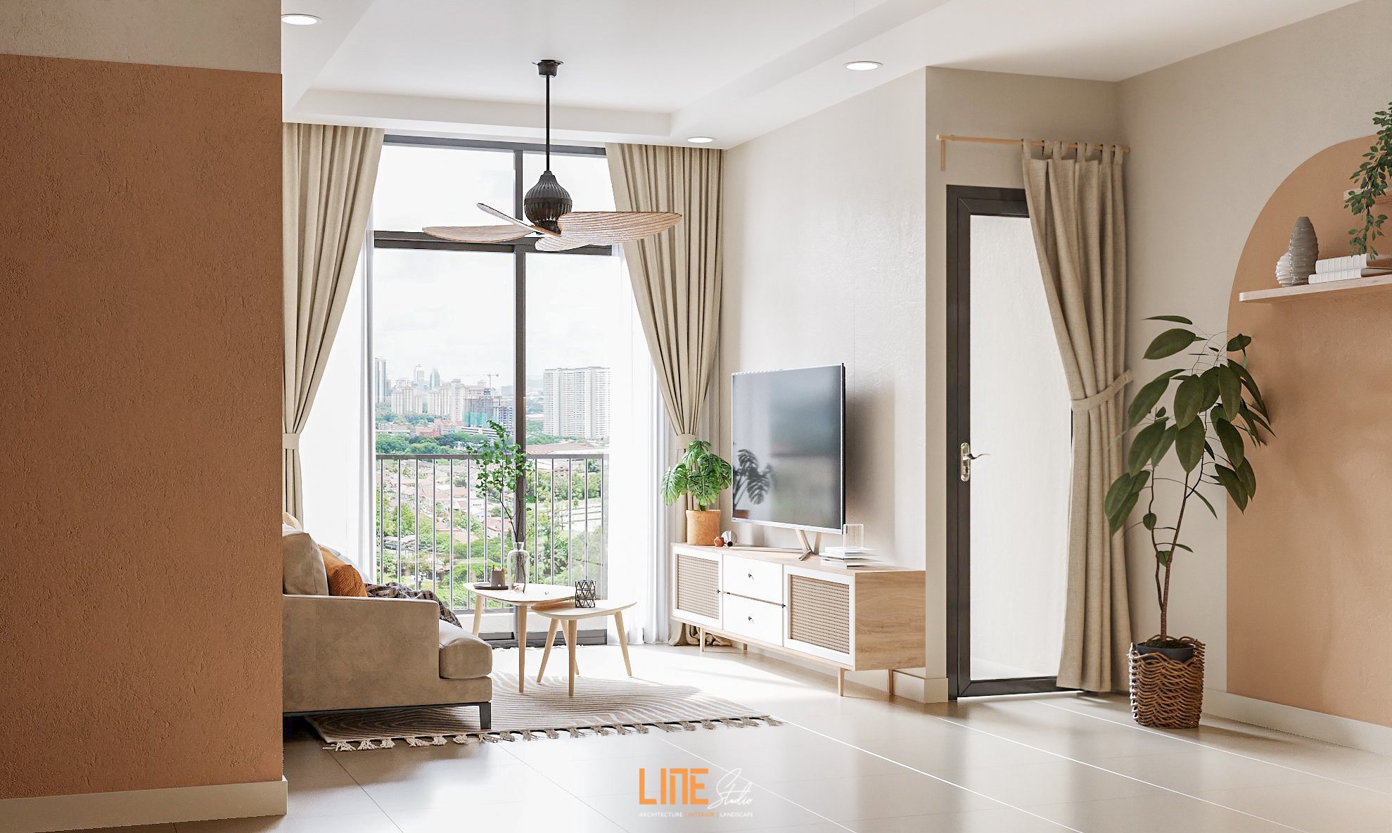 LINE STUDIO thiết kế thi công nội thất căn hộ Phú Đông Premier - 67m2 - 2PN - Anh Đạt