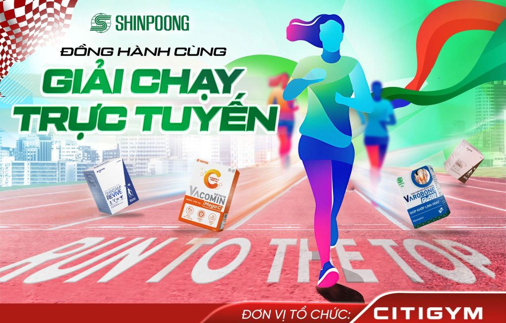 🏃♀️➡️SHINPOONG PHARMA HÂN HẠNH ĐỒNG HÀNH VÀ TÀI TRỢ GIẢI CHẠY TRỰC TUYẾN “RUN TO THE TOP” CÙNG CITIGYM 🏃