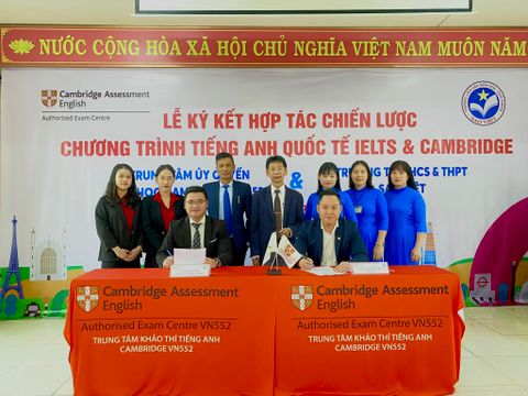 Lễ ký kết hợp tác chiến lược chương trình tiếng Anh quốc tế IELTS & CAMBRIDGE tại Trường TH, THCS, THPT Sao Việt