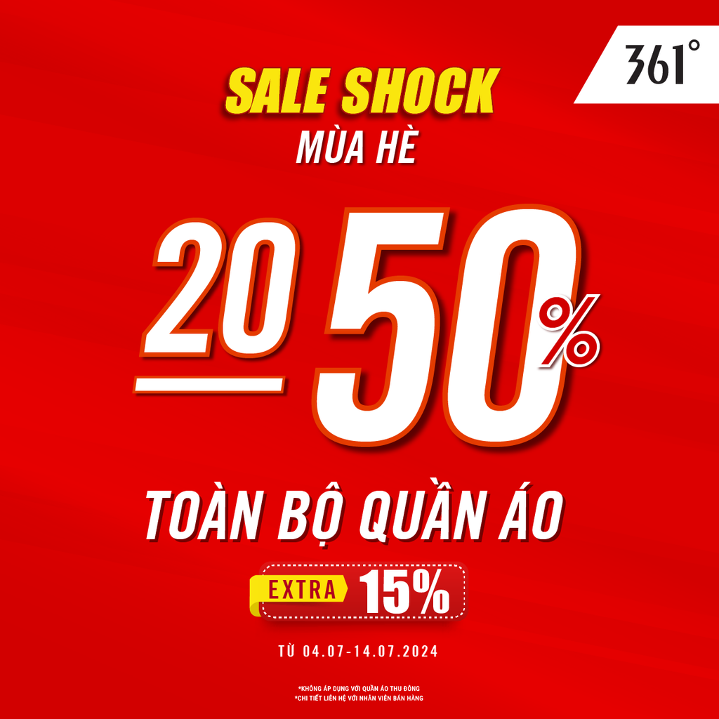SALE SHOCK MÙA HÈ || ƯU ĐÃI 20 - 50% TOÀN BỘ QUẦN ÁO