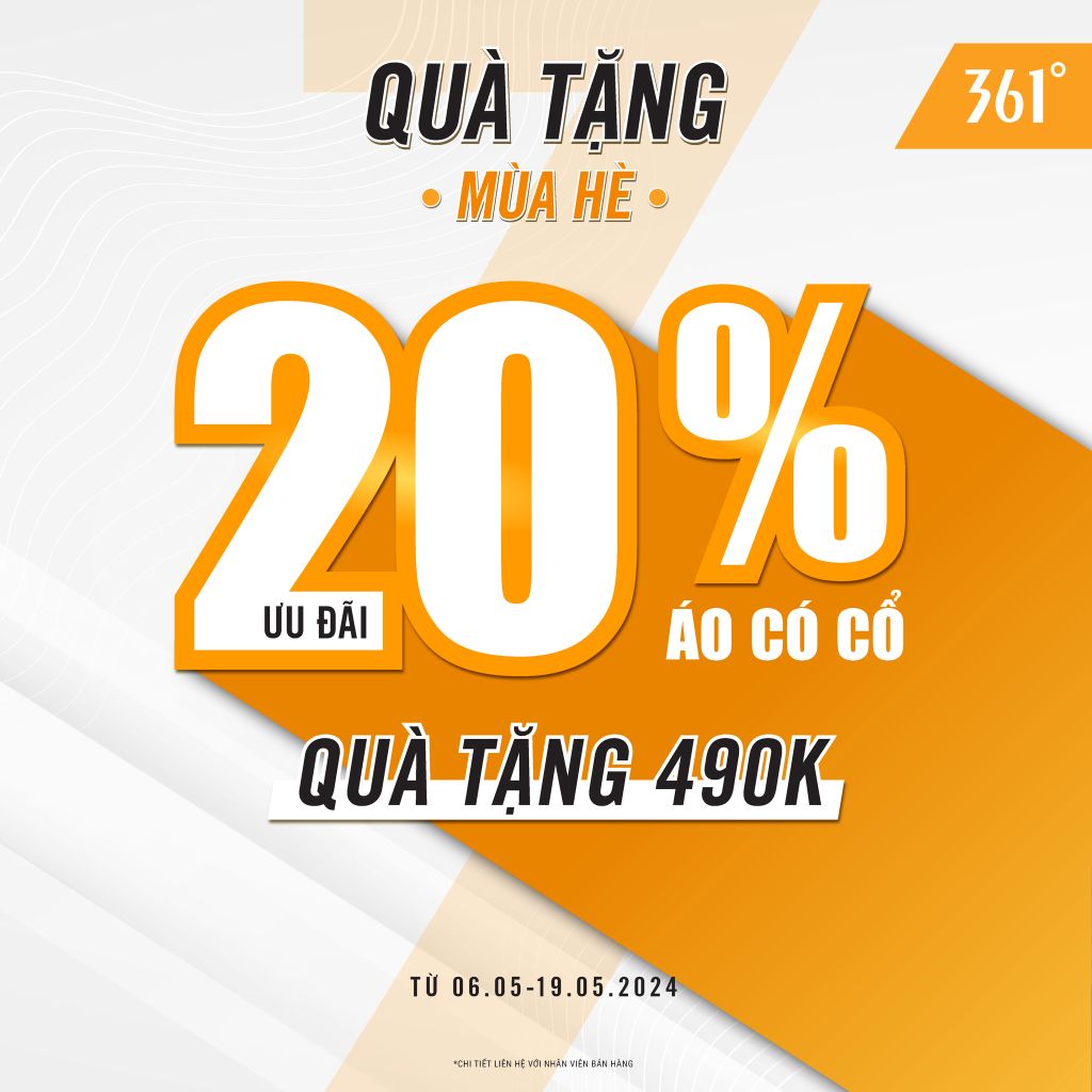QUÀ TẶNG MÙA HÈ | ƯU ĐÃI 20% ÁO CỎ CỔ
