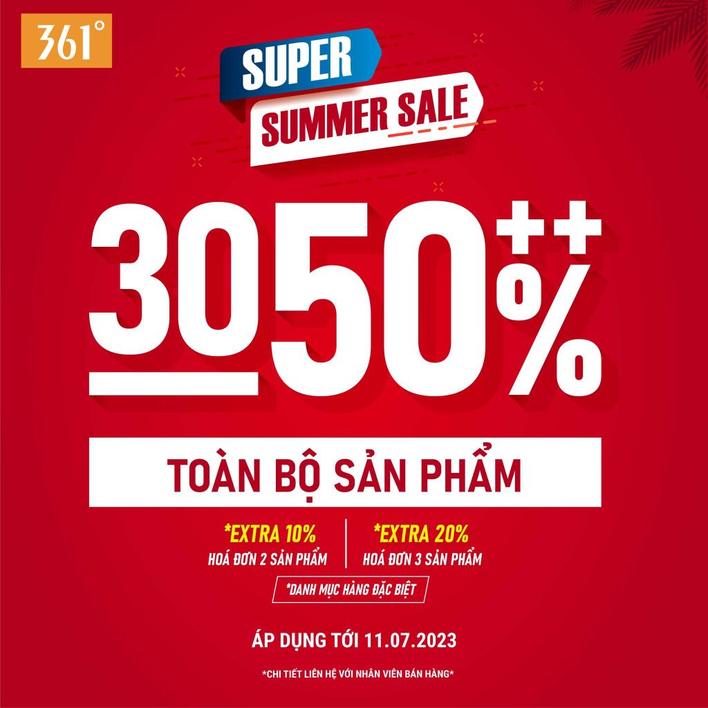 SUPER SUMMER SALE - 30-50%++ TOÀN BỘ SẢN PHẨM || EXTRA 20%