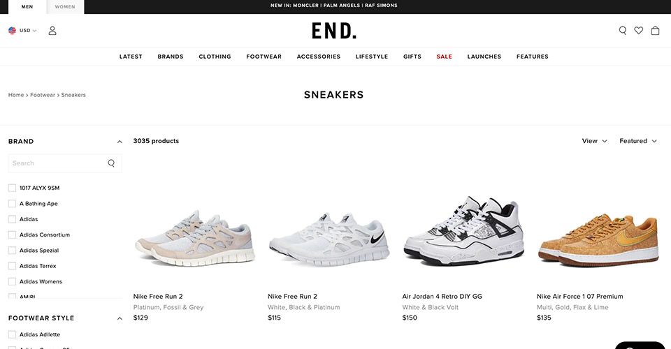 Danh sách 10 trang web bán giày Sneaker uy tín nhất mà bạn nên biết Hinh anh 2: Danh sach 10 trang web ban giay Sneaker uy tin nhat ma ban nen biet