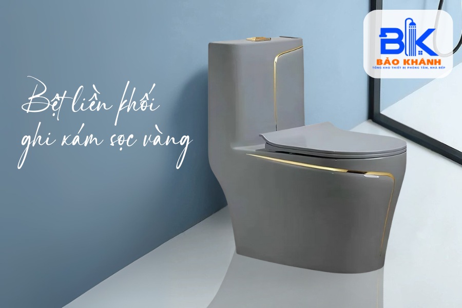 Bệt Liền Khối Màu Ghi Xám – Xu Hướng Mới Cho Phòng Tắm Hiện Đại