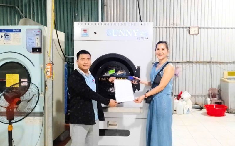 Máy sấy CN 50kg 3 pha-điện giao tới Quán Triều, TP Thái Nguyên