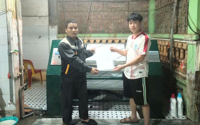 Máy giặt CN 50kg, phòng sấy CN giao đến Sóc Sơn, Hà Nội