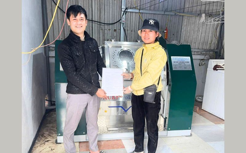 Máy giặt CN 50kg chân mềm giao đến Đông Anh, TP Hà Nội