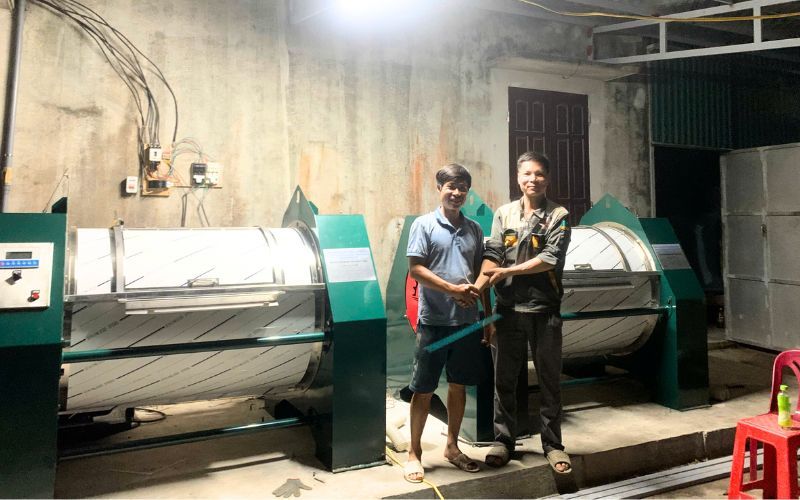 02 máy giặt CN 50kg giao đến Vũ Thư, Thái Bình