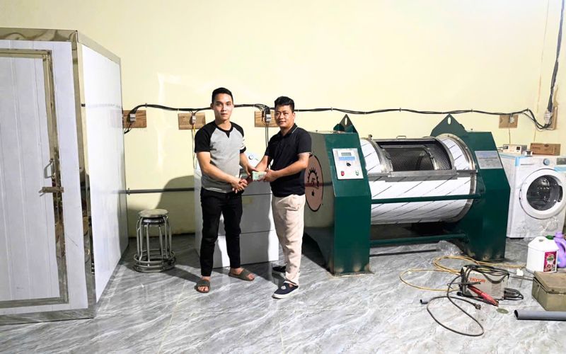 Máy giặt CN 50kg, phòng sấy CN giao đến Cẩm Lĩnh, Ba Vì, TP Hà Nội