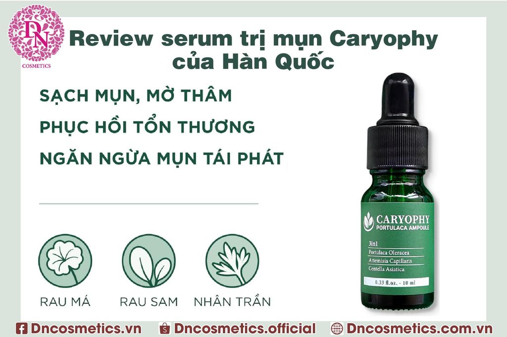 REVIEW SERUM TRỊ MỤN CARYOPHY HÀN QUỐC