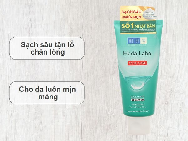 Sữa Rửa Mặt Hada Labo Acne Care Calming Cleanser 80g