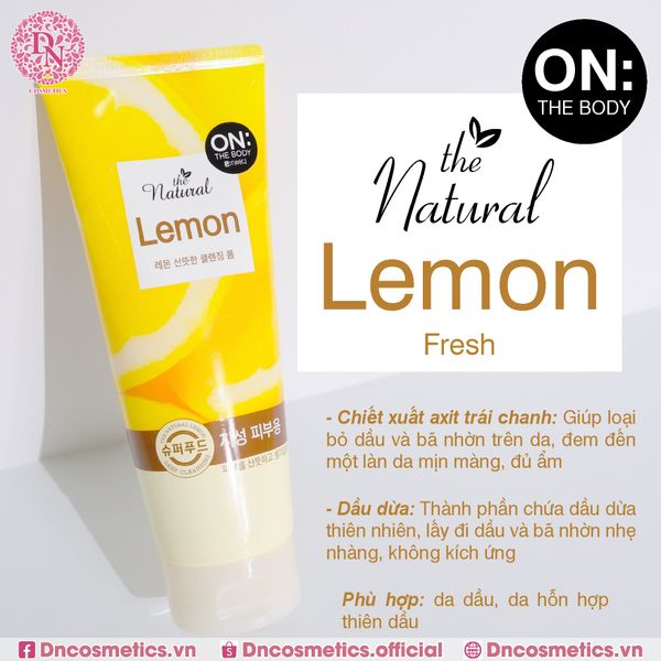 Sữa rửa mặt On The Body Lemon