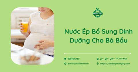 Nước ép cho bà bầu: Bổ sung dinh dưỡng cho thai nhi khỏe mạnh