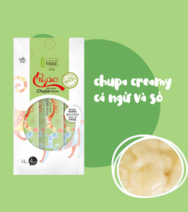 Xốt dinh dưỡng cho mèo Chupa Creamy Cá ngừ & Sò