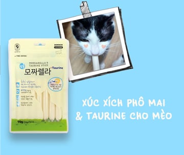 Xúc xích cho mèo Meowow - Phô mai và Taurine