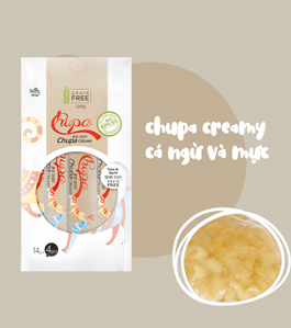 Xốt dinh dưỡng cho mèo Chupa Creamy Cá ngừ & Mực
