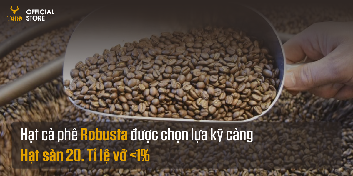 Cà phê bột Toro Robusta thượng hạng nguyên chất 100%