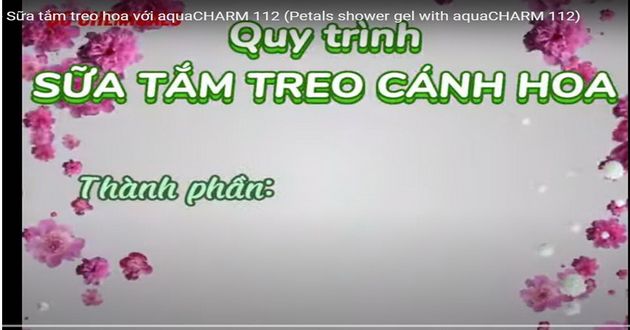 Sữa tắm treo hoa với aquaCHARM 112 (Petals shower gel with aquaCHARM 112)