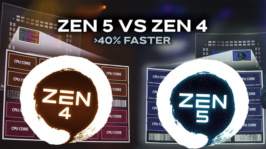 Kiến trúc AMD Zen 5 nhanh hơn Zen 4 tới 40%, Intel chuẩn bị 