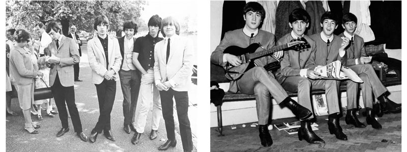 Các nhóm nhạc The Beatles và Rolling Stone thường xuyên đi giày Chelsea boot