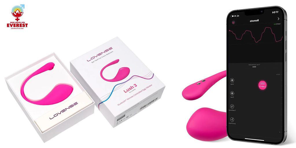Trứng rung không dây Lovense Lush 3 cao cấp có remote app điện thoại là phiên bản mới nhất