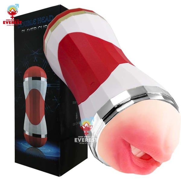 Cốc thủ dâm 2 đầu âm đạo và miệng bú mút rung rên cầm tay