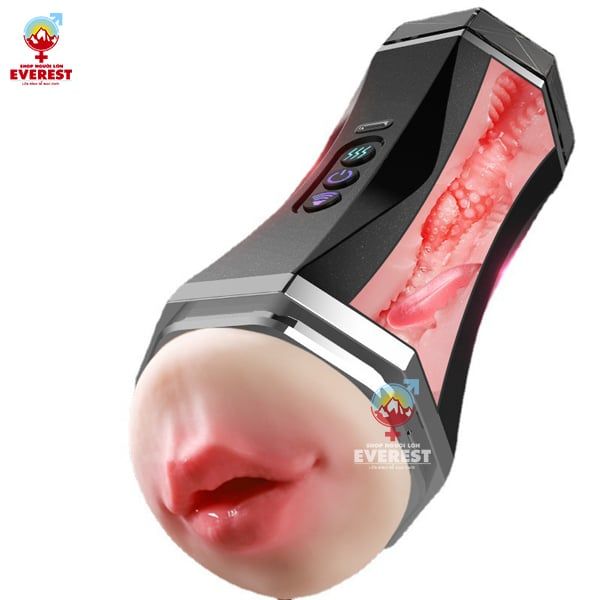 Cốc thủ dâm 2 đầu cho nam 10 tần số rung gây tê và rên cực phê