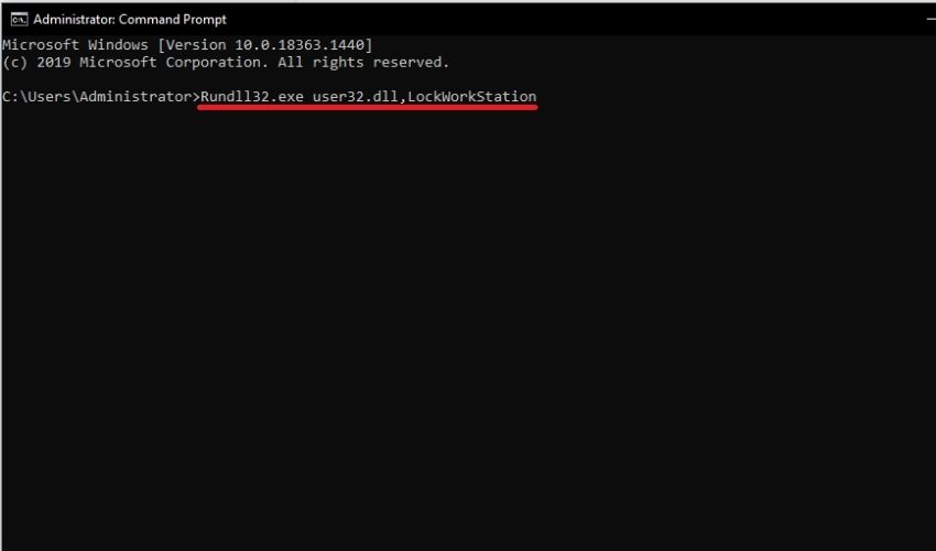 Trong cửa sổ Command Prompt, nhập lệnh